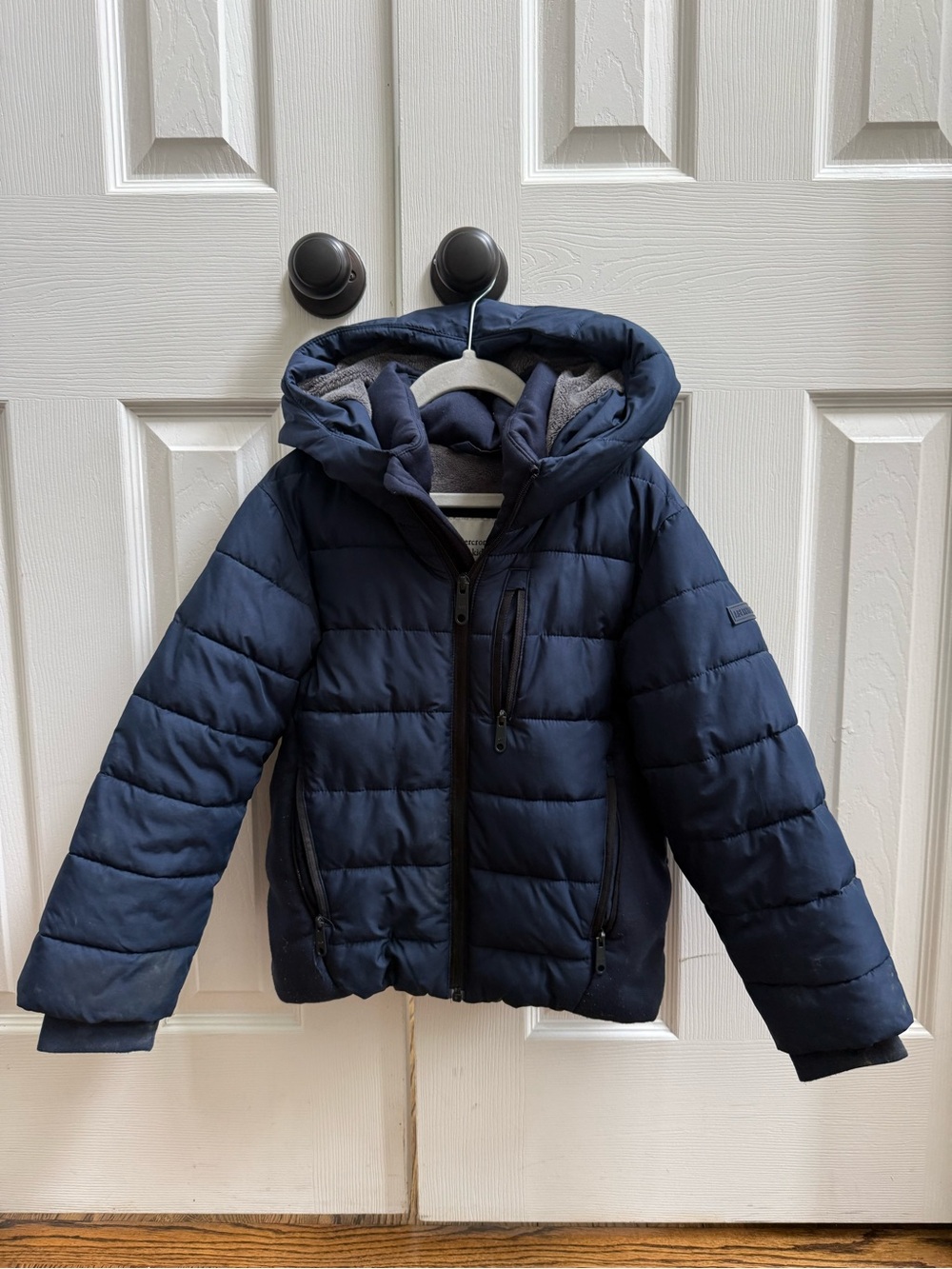 abercrombie kids Navy Blue Puffer Jacket with Hood Boys 5/6